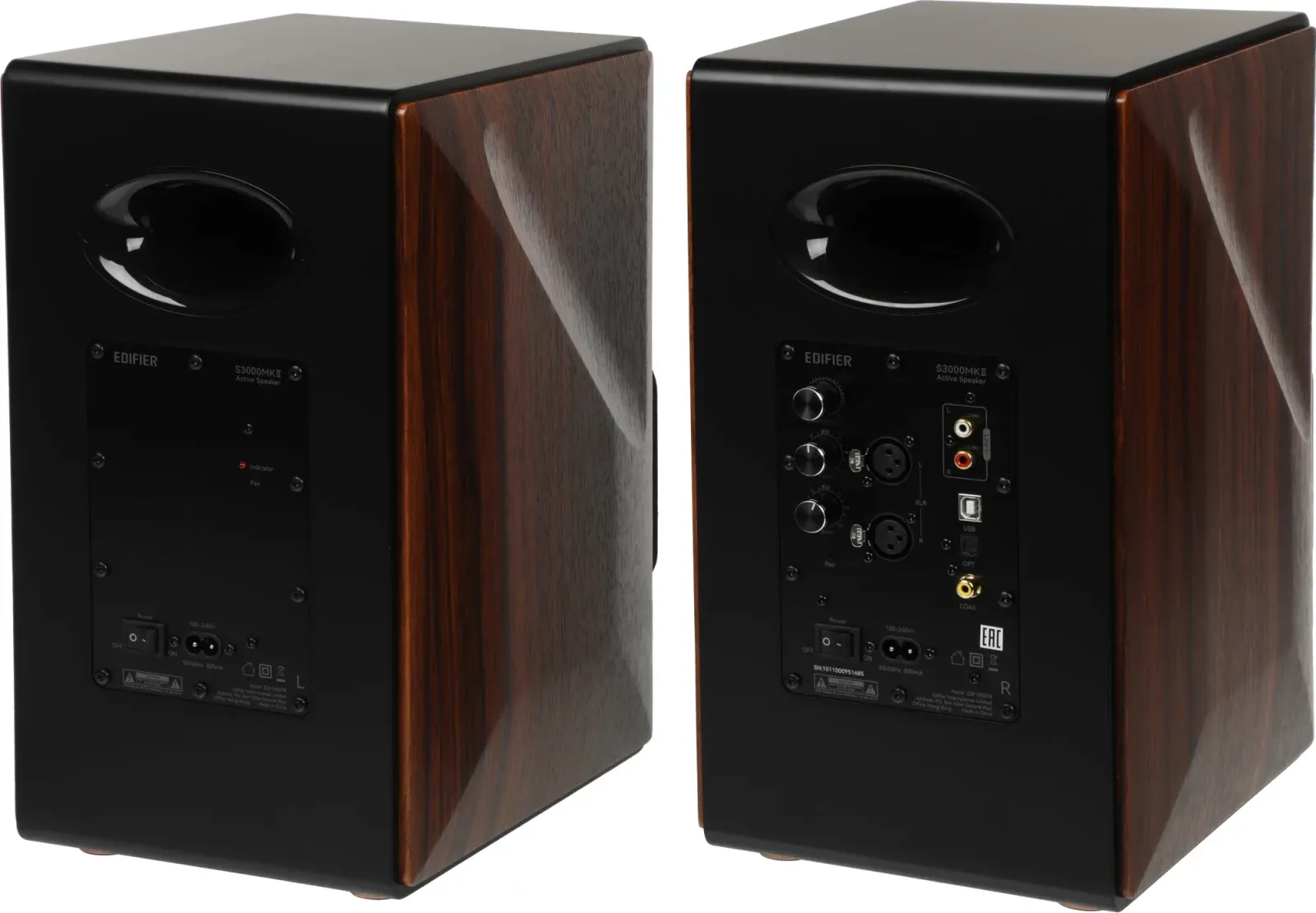 Колонки Edifier S3000MKII 2.0 т.дерево 256Вт BT, темное дерево - фото 6