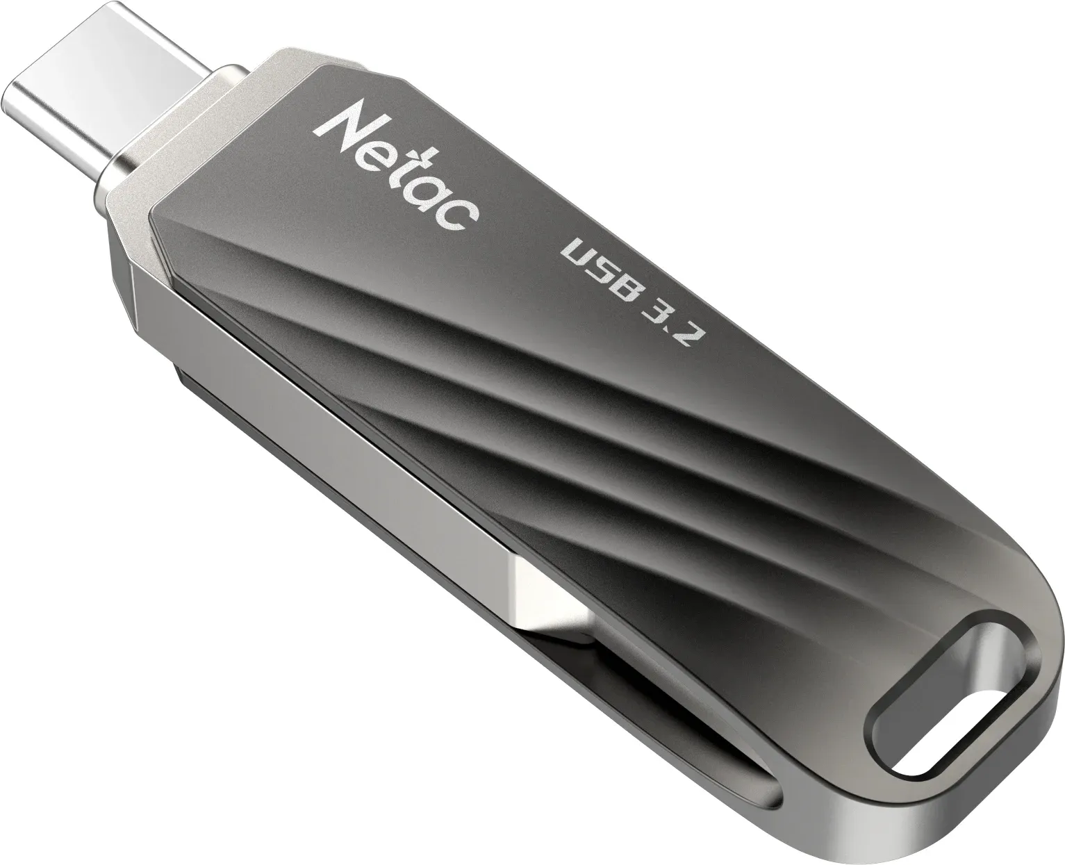 Флеш Диск Netac 32GB US11 NT03US11C-032G-32BK USB3.2 черный/серебристый, 32 ГБ - фото 1