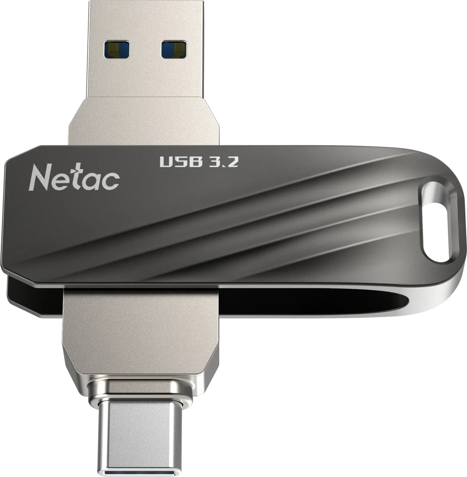 Флеш Диск Netac 32GB US11 NT03US11C-032G-32BK USB3.2 черный/серебристый, 32 ГБ - фото 2