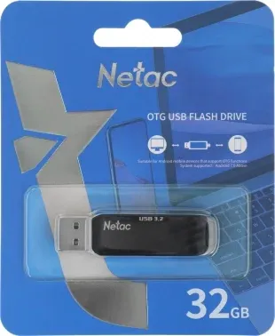 Флеш Диск Netac 32GB US11 NT03US11C-032G-32BK USB3.2 черный/серебристый, 32 ГБ - фото 7