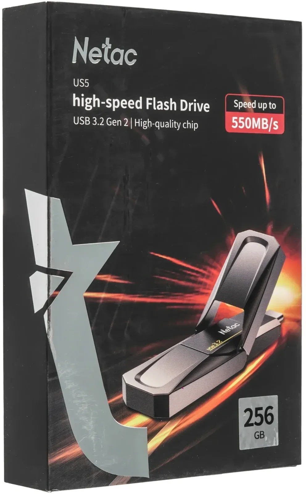 Флеш Диск Netac 256GB US5 NT03US5C-256G-32TA USB3.2 серый, 256 ГБ - фото 4
