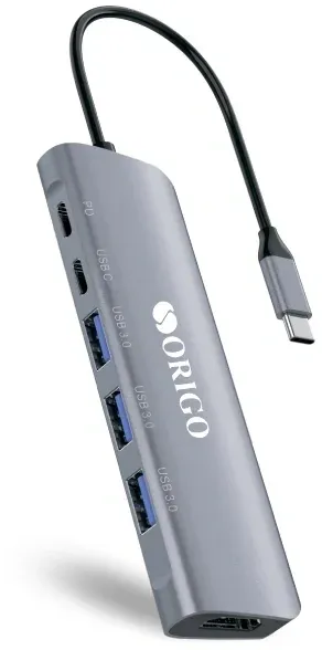 Разветвитель USB 3.0 Origo OU3360PD 3порт. серебристый OU3360PD/A1A - фото 1