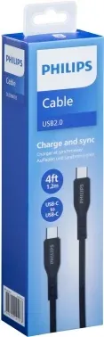 Кабель Philips DLC8601 USB Type-C m-USB Type-C m 1.2м черный коробка упак.:1шт - фото 7