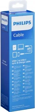 Кабель Philips DLC8601 USB Type-C m-USB Type-C m 1.2м белый коробка упак.:1шт - фото 8