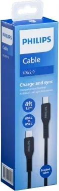 Кабель Philips DLC8701 USB Type-C m-USB Type-C m 1.2м черный коробка упак.:1шт - фото 7