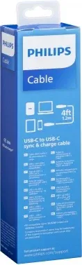Кабель Philips DLC8701 USB Type-C m-USB Type-C m 1.2м белый коробка упак.:1шт - фото 8