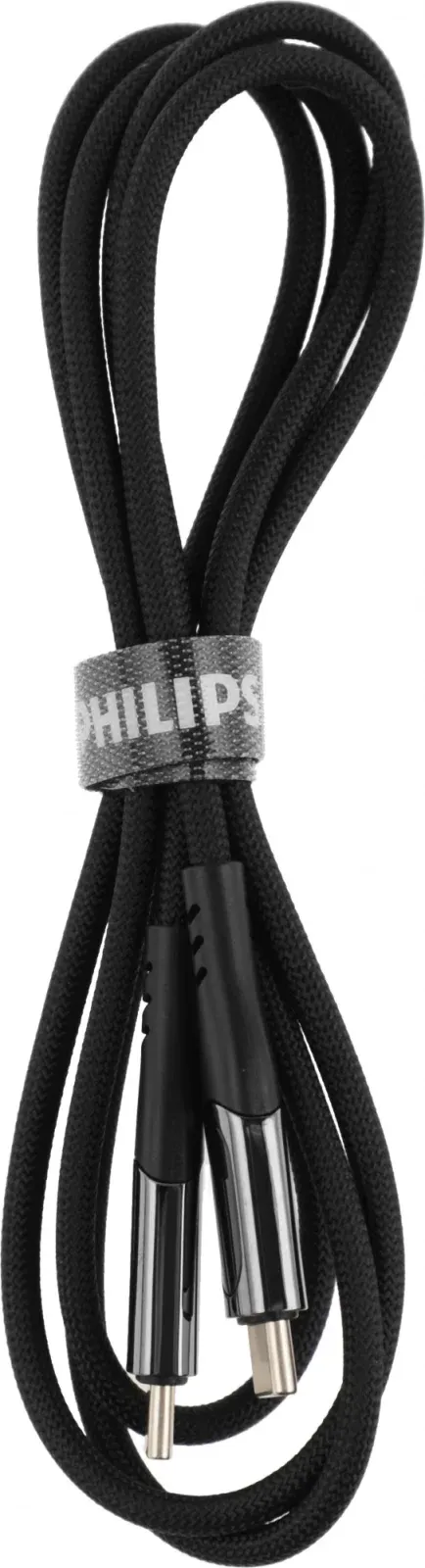 Кабель Philips DLC9100 USB Type-C m-USB Type-C m 1.2м черный коробка упак.:1шт - фото 4