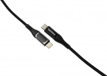 Кабель Philips DLC9100 USB Type-C m-USB Type-C m 1.2м черный коробка упак.:1шт - фото 8