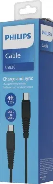 Кабель Philips DLC5531 USB Type-C m-USB Type-C m 1.2м черный коробка упак.:1шт - фото 7