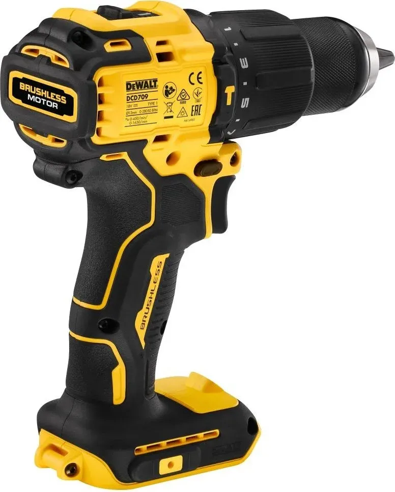 Дрель-шуруповерт DeWalt DCD709D2T аккум. патрон:быстрозажимной кейс в комплекте DCD709D2T-QW - фото 4