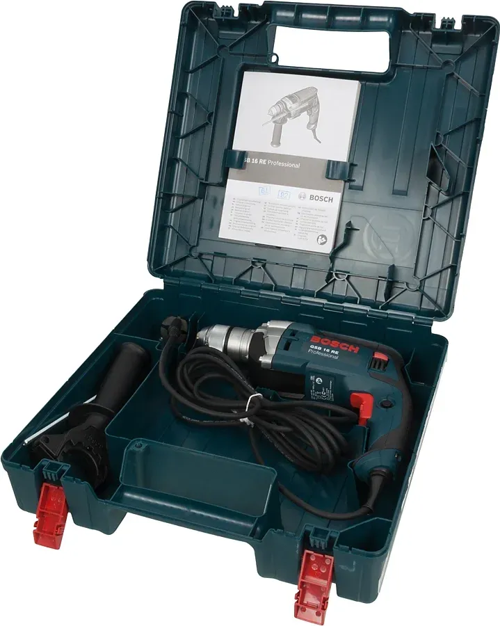 Дрель ударная Bosch GSB 16 RE Professional 750Вт патрон:быстрозажимной реверс кейс в комплекте 060114E500 - фото 8