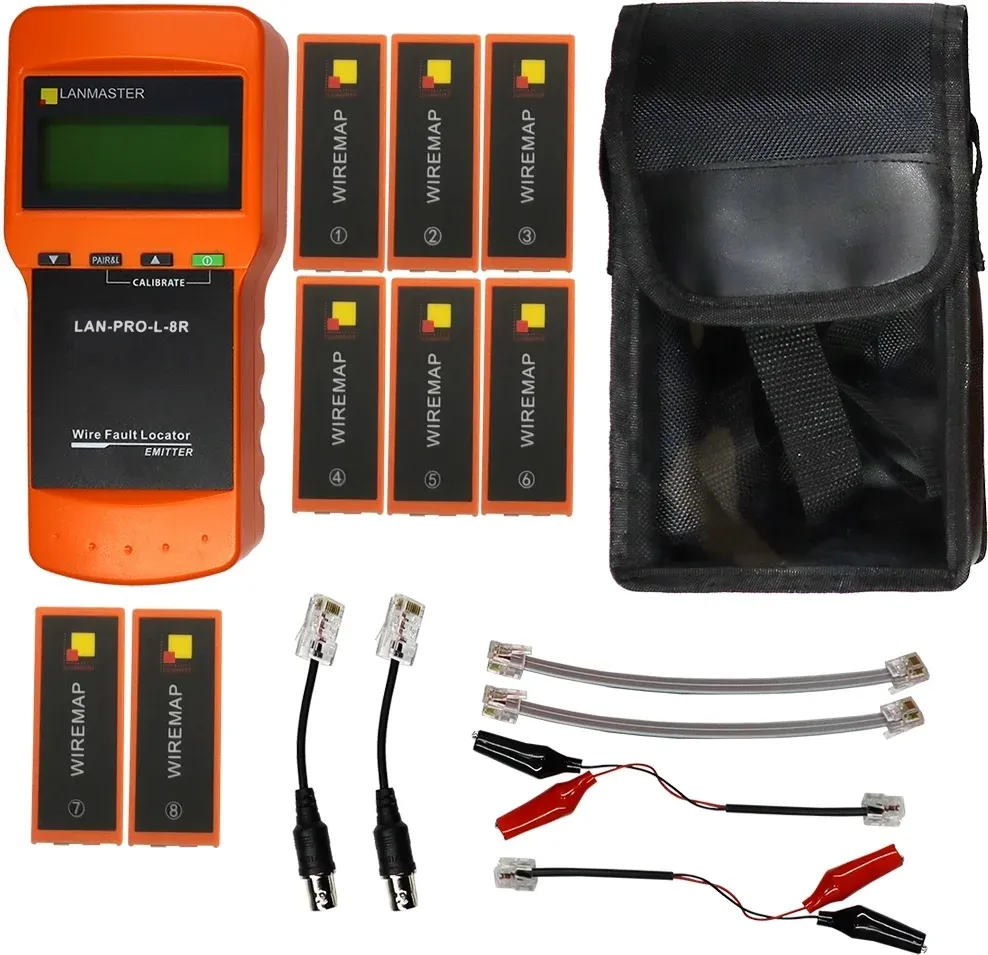 Тестер кабельный Lanmaster LAN-PRO-L-8R оранжевый/черный - фото 2