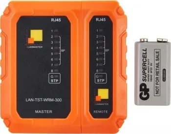 Тестер кабельный Lanmaster LAN-TST-WRM-300 оранжевый/черный - фото 6
