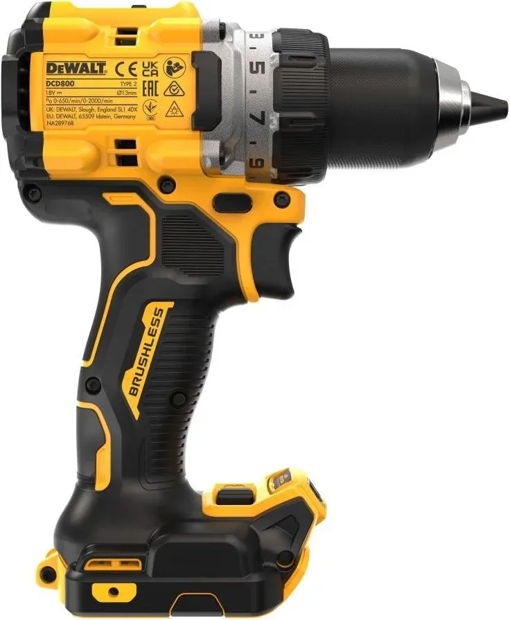 Дрель-шуруповерт DeWalt DCD800E1T-QW аккум. патрон:быстрозажимной кейс в комплекте - фото 4