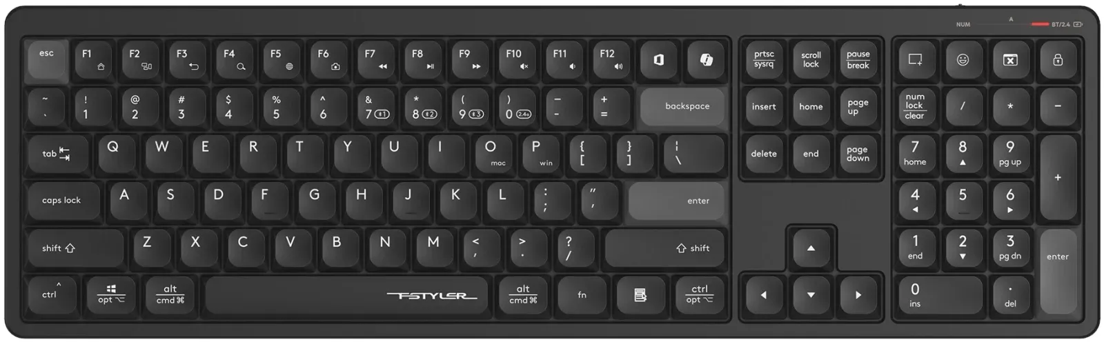 Клавиатуры A4TECH FBX55C черный