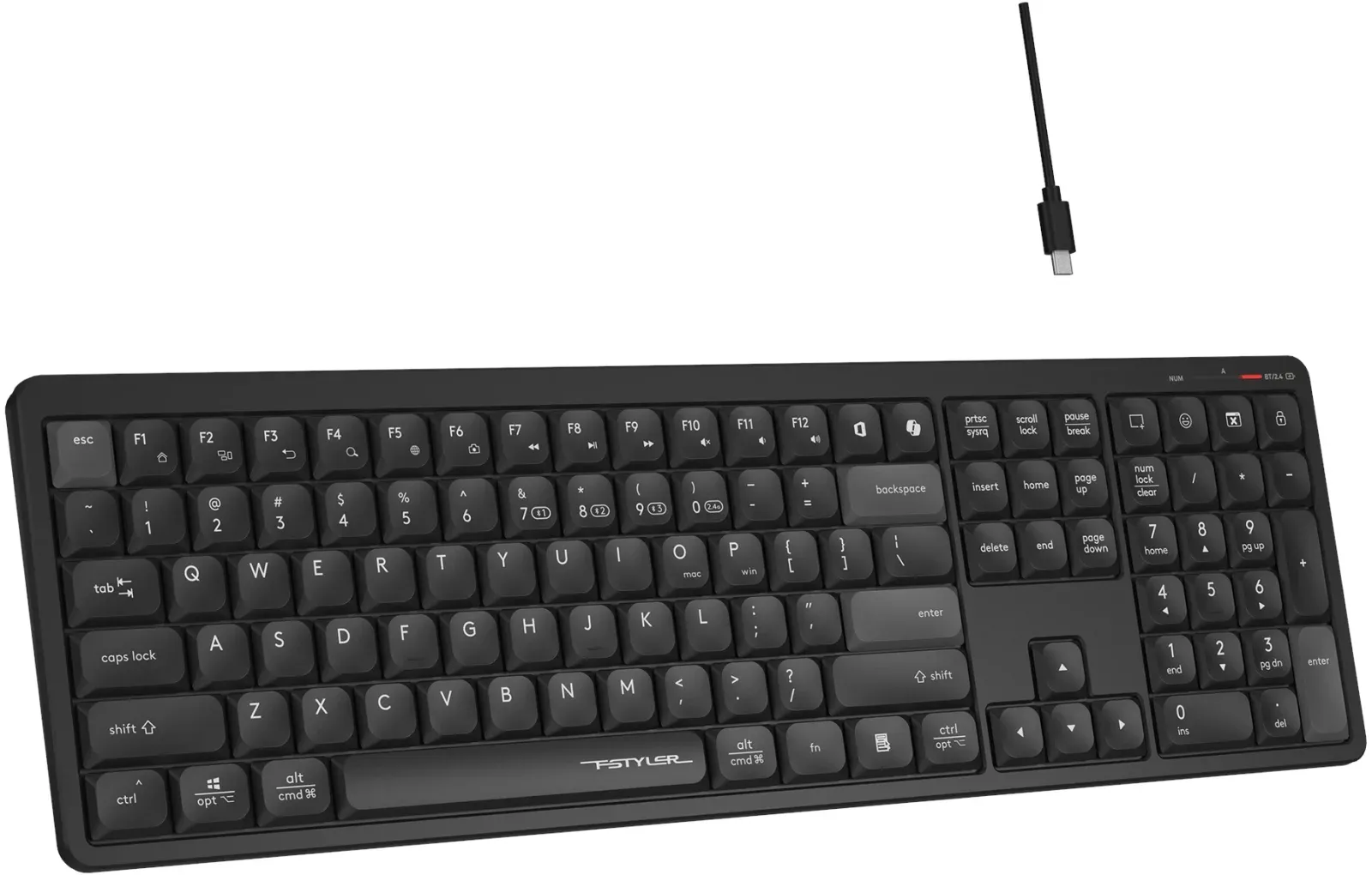 Клавиатуры A4TECH FBX55C черный - фото 3
