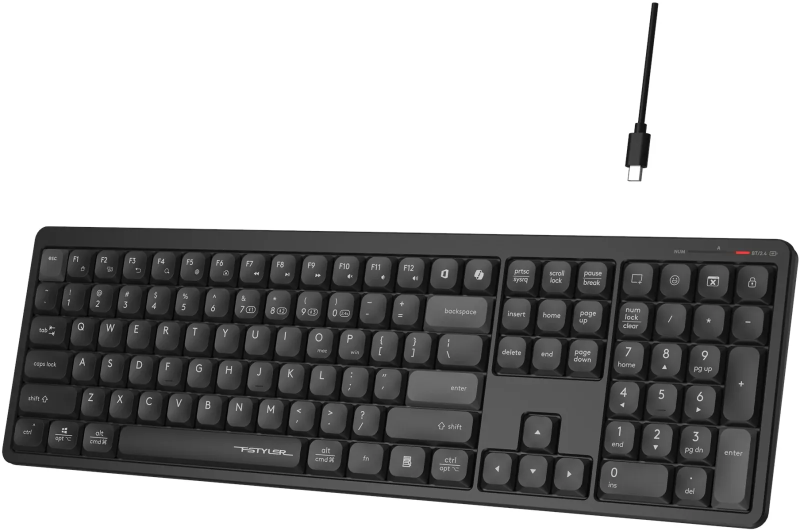 Клавиатуры A4TECH FBX55C черный - фото 4