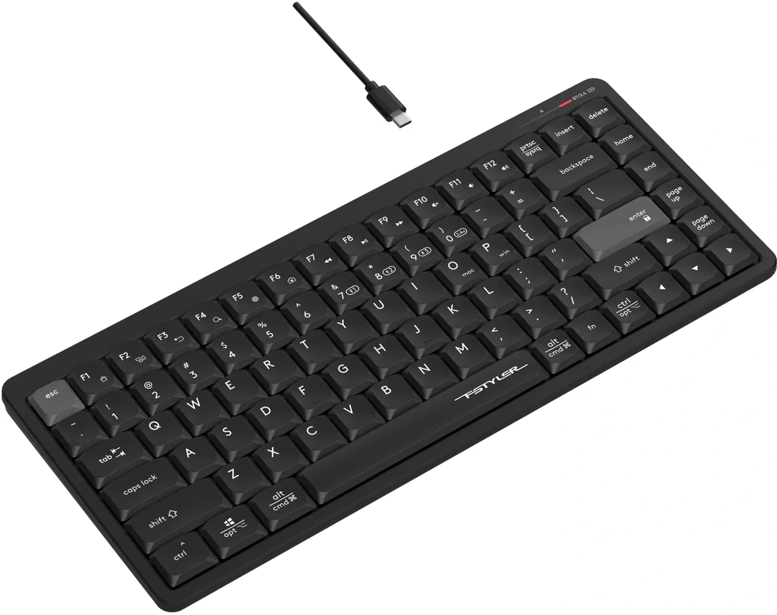 Клавиатура A4Tech Fstyler FBX53C черный USB беспроводная BT/Radio slim Multimedia FBX53C - фото 5