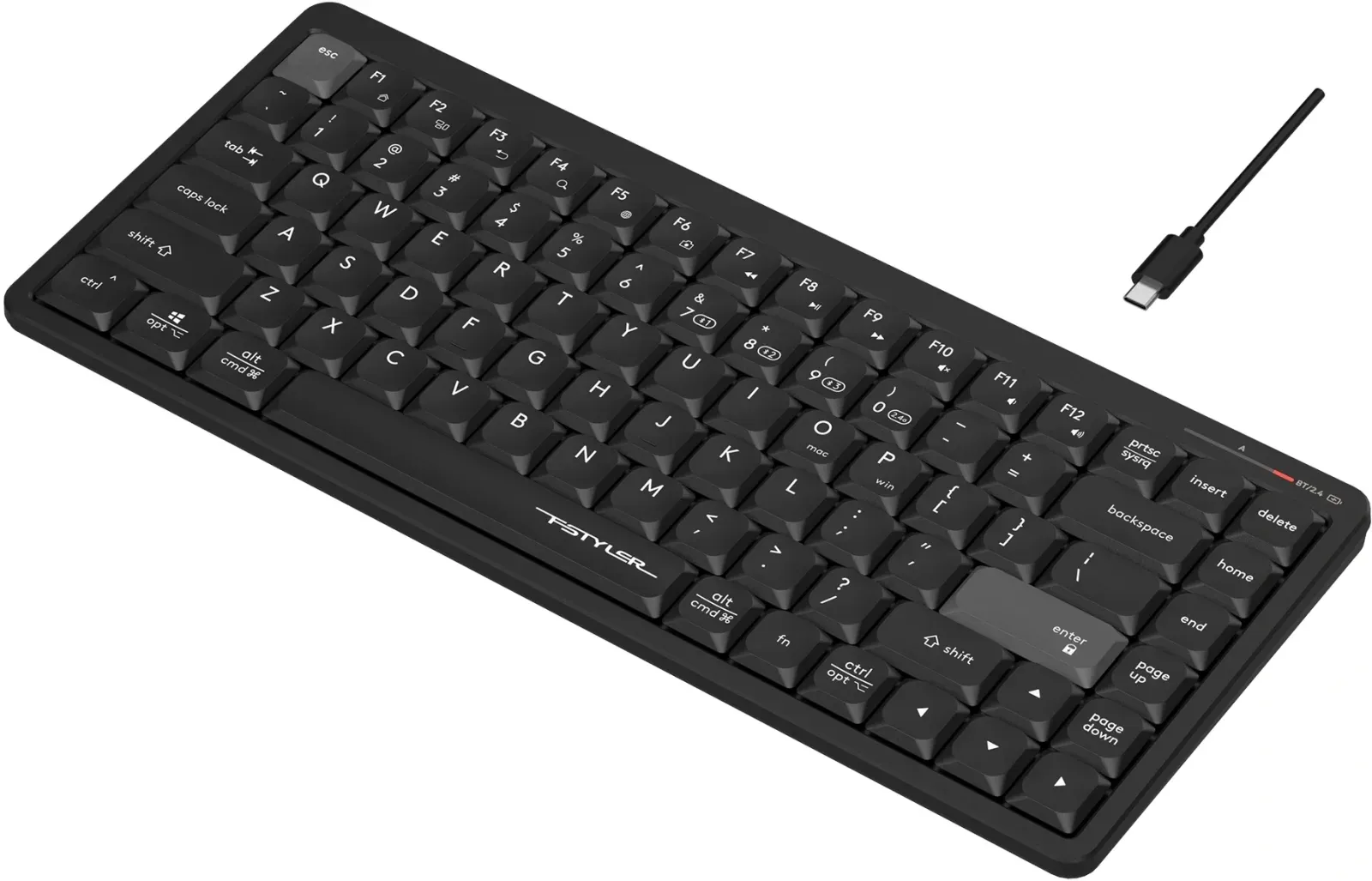 Клавиатура A4Tech Fstyler FBX53C черный USB беспроводная BT/Radio slim Multimedia FBX53C - фото 6