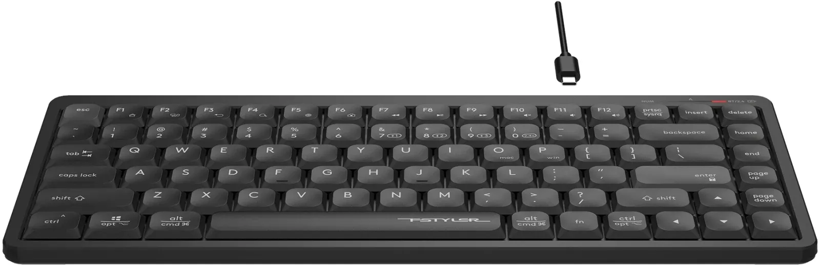 Клавиатура A4Tech Fstyler FBX53C черный USB беспроводная BT/Radio slim Multimedia FBX53C - фото 8