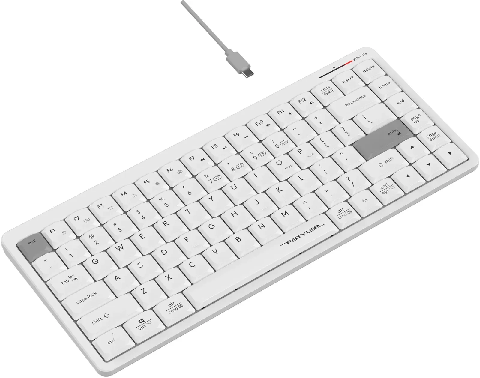 Клавиатура A4Tech Fstyler FBX53C белый USB беспроводная BT/Radio slim Multimedia FBX53C - фото 5