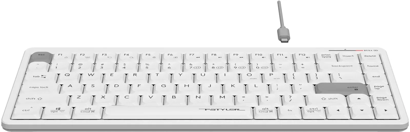 Клавиатура A4Tech Fstyler FBX53C белый USB беспроводная BT/Radio slim Multimedia FBX53C - фото 8