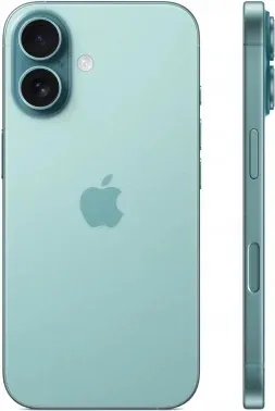 Смартфон Apple A3287 iPhone 16 128Gb 8Gb бирюзовый моноблок 3G 4G 1Sim 6.1 1179x2556 iOS 18 48Mpix 802.11 a/b/g/n/ac/ax/be NFC GPS Protect - фото 6