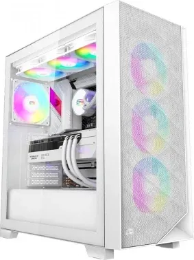 Корпус PcCooler C3D510 WH ARGB белый без БП ATX 5x120mm 5x140mm 2xUSB3.0 audio bott PSU - фото 8