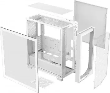 Корпус PcCooler C3D510 WH белый без БП ATX 8x120mm 5x140mm 2xUSB3.0 audio bott PSU - фото 8