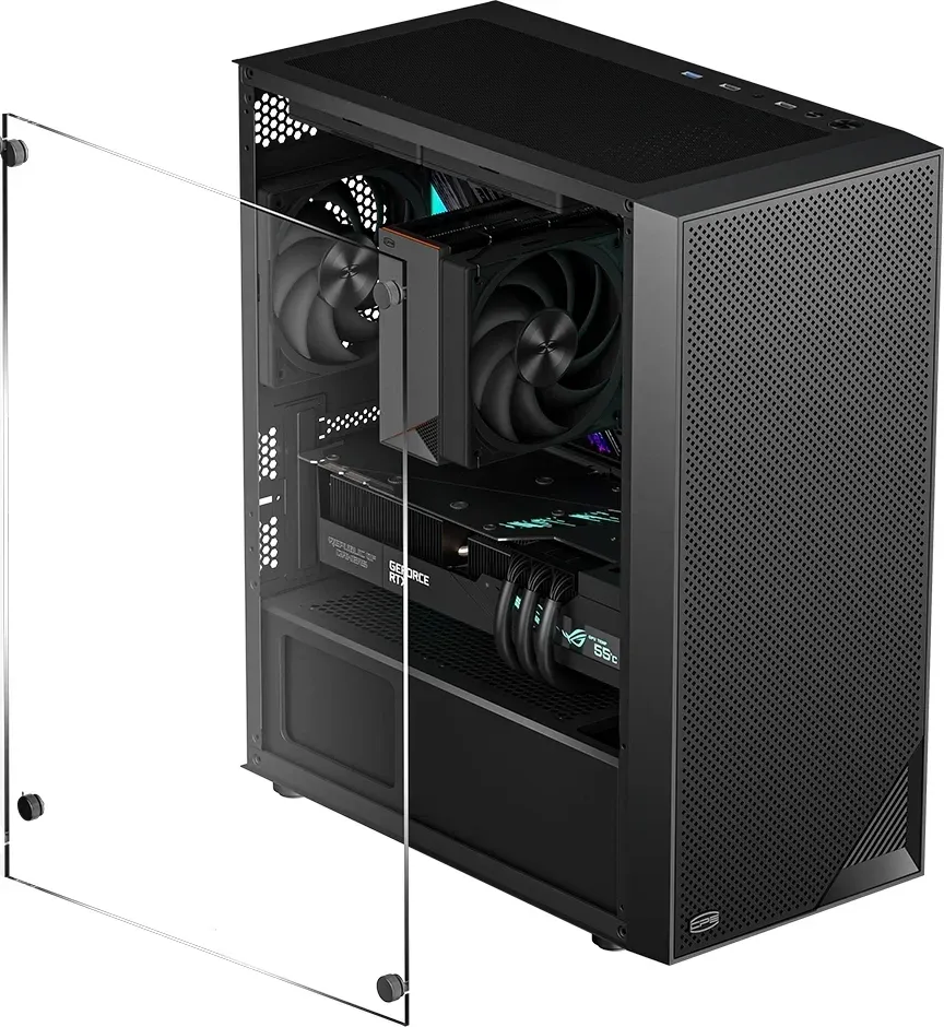 Корпус PcCooler C3B310 BK черный без БП mATX 8x120mm 4x140mm 1xUSB2.0 1xUSB3.0 audio bott PSU - фото 3