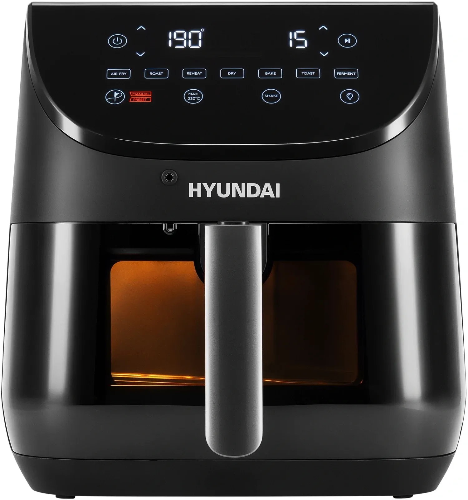 Аэрогриль Hyundai HYF-9090 6.5л 1700Вт черный/черный - фото 1