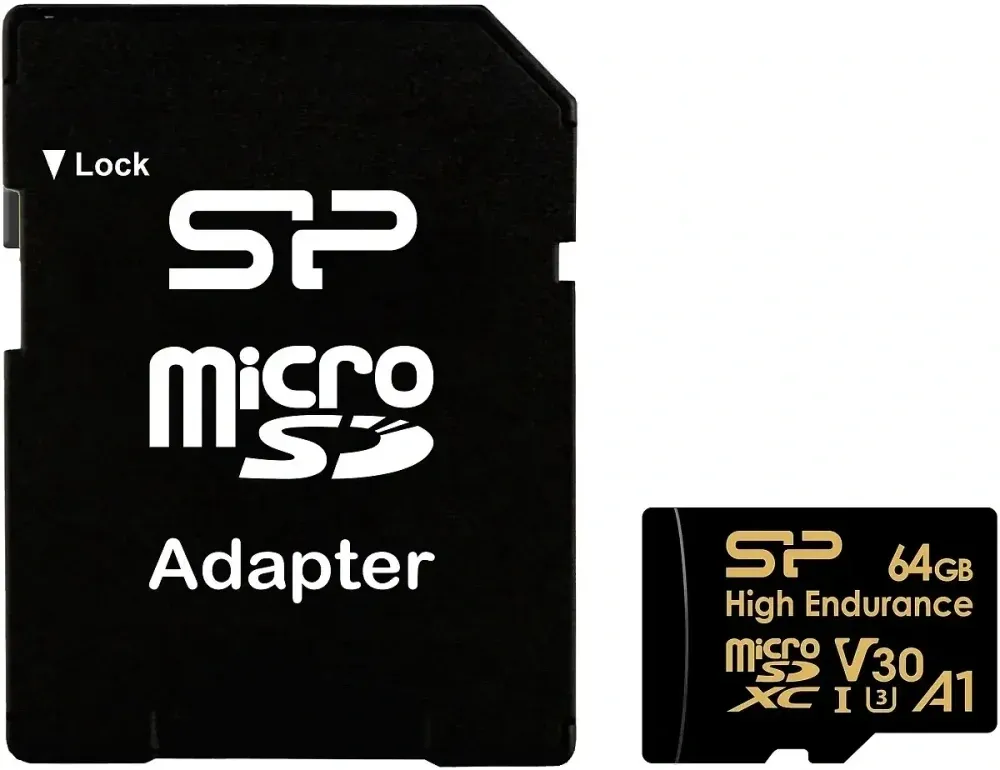 Флеш карта microSDXC 64GB Silicon Power SP064GBSTXDV3V1HSP High Endurance V30 A1 + adapter - фото 2
