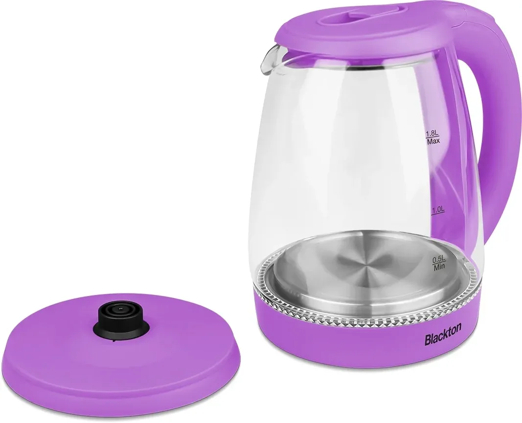 Чайник электрический Blackton Bt KT1800G 1.8л. 1500Вт фиолетовый корпус: стекло/пластик 86200749 - фото 4
