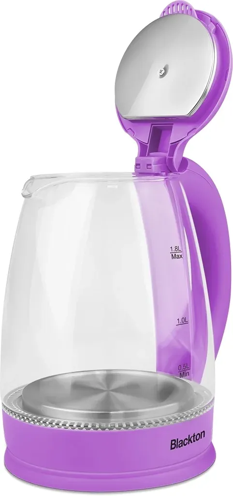 Чайник электрический Blackton Bt KT1800G 1.8л. 1500Вт фиолетовый корпус: стекло/пластик 86200749 - фото 7