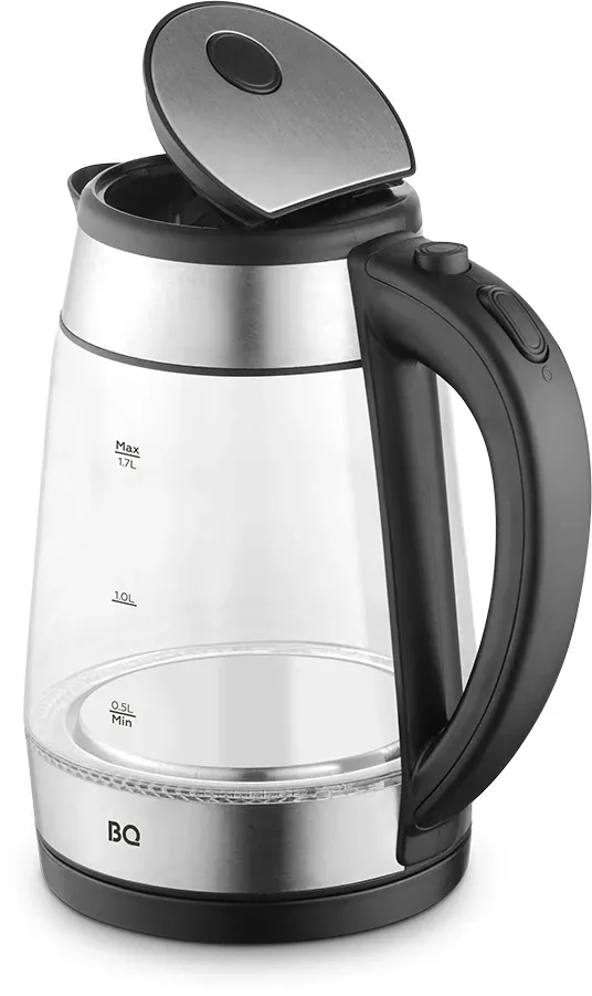 Чайник электрический BQ KT1738G 1.7л. 2200Вт черный/серебристый корпус: стекло/пластик 86196748 - фото 4