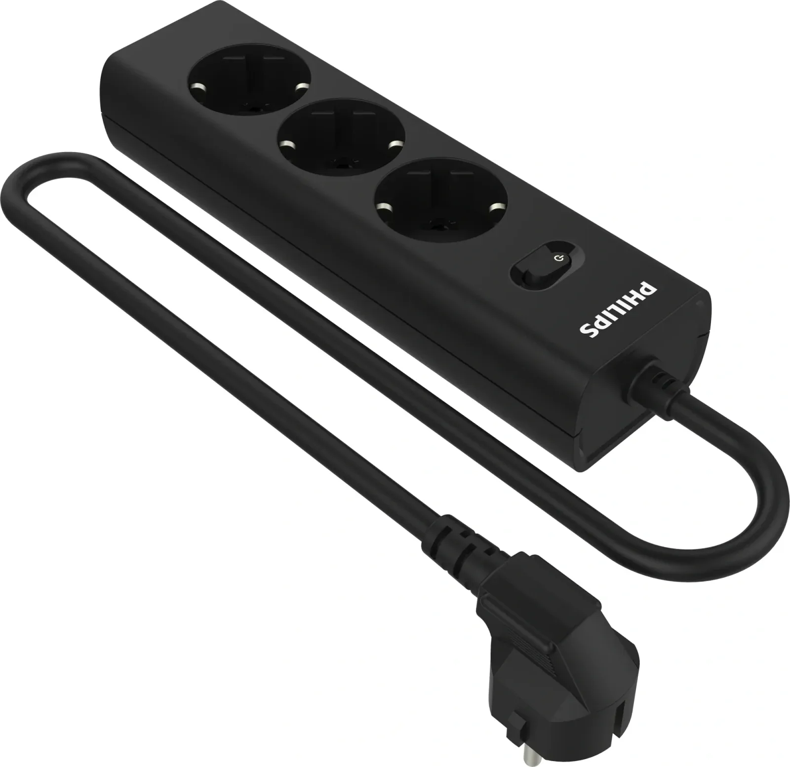 Сетевой фильтр Philips CHP2135BB/51 3м 3 розетки черный коробка - фото 1