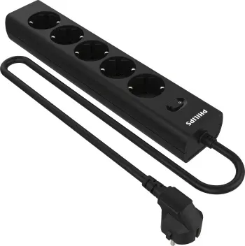 Сетевой фильтр Philips CHP2155BA/51 2м 5 розеток черный коробка - фото 5