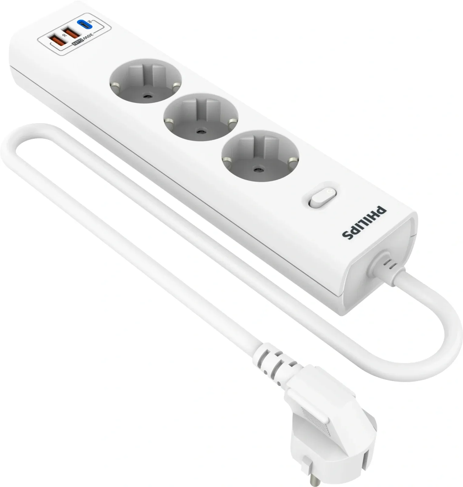 Сетевой фильтр Philips CHP8236WB/51 3м 3 розетки белый коробка