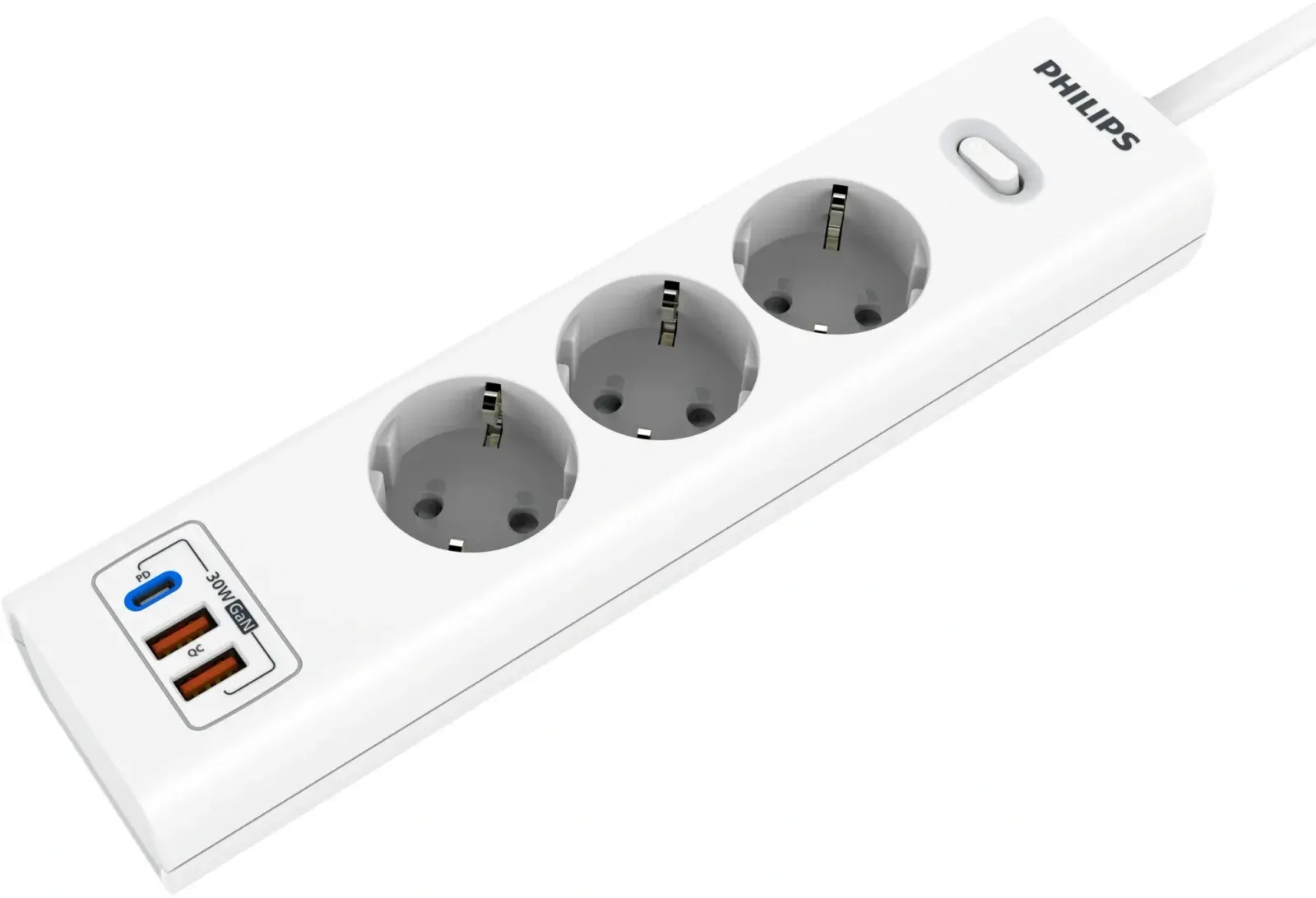 Сетевой фильтр Philips CHP8236WB/51 3м 3 розетки белый коробка - фото 4