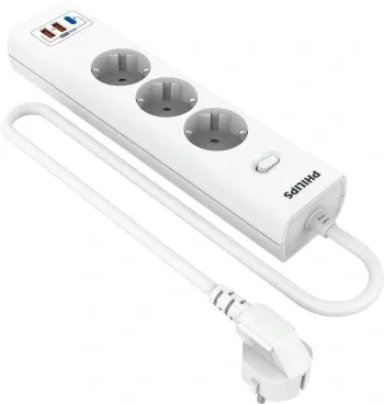 Сетевой фильтр Philips CHP8236WB/51 3м 3 розетки белый коробка - фото 8