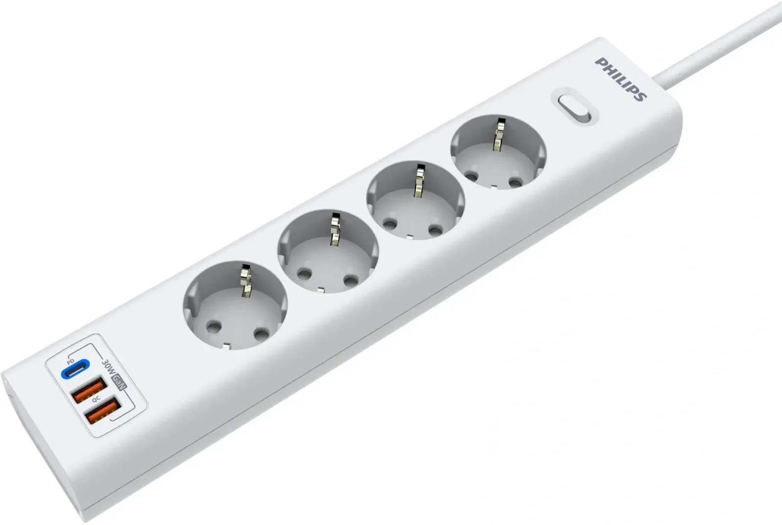 Сетевой фильтр Philips CHP8246WB/51 3м 4 розетки белый коробка - фото 4