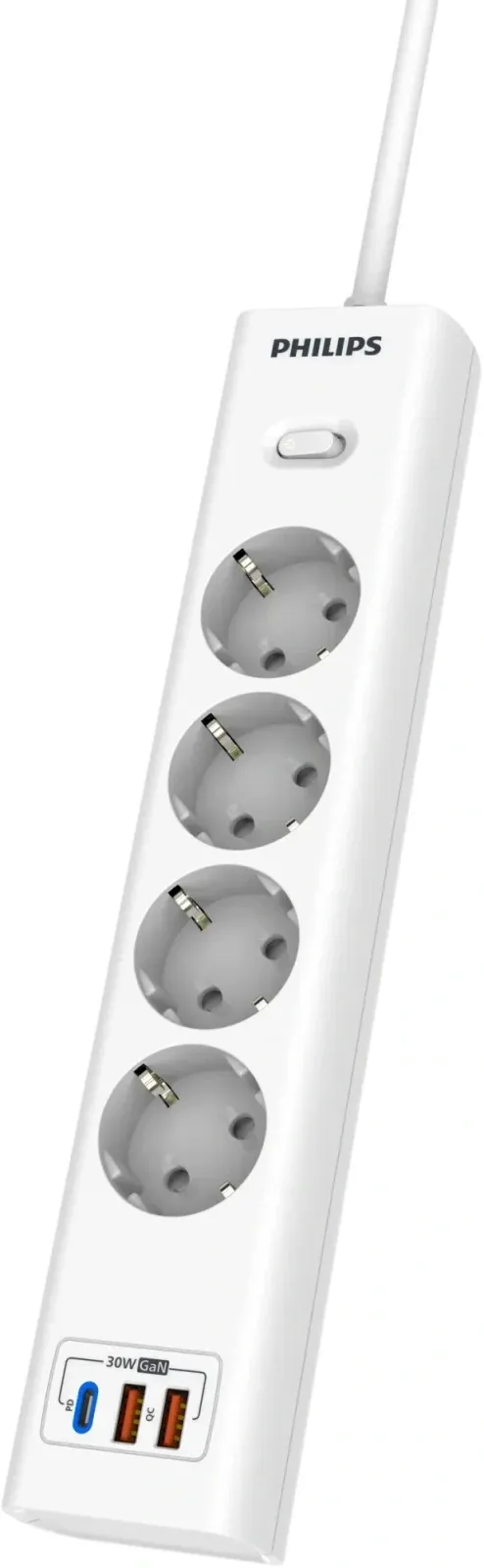 Сетевой фильтр Philips CHP8246WB/51 3м 4 розетки белый коробка - фото 5