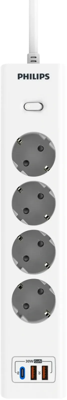Сетевой фильтр Philips CHP8246WB/51 3м 4 розетки белый коробка - фото 6