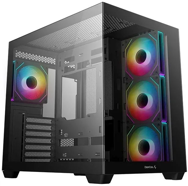 Корпус Deepcool CG530 4F черный без БП ATX 6x120mm 4x140mm 1xUSB3.0 audio bott PSU - фото 1