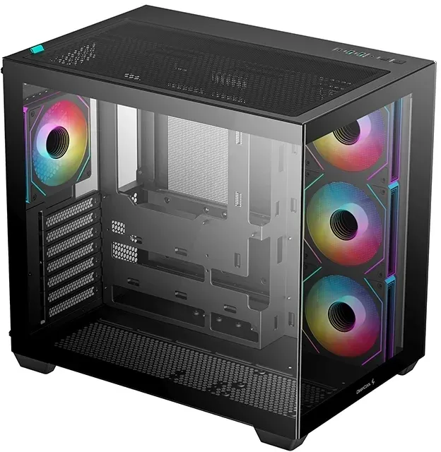 Корпус Deepcool CG530 4F черный без БП ATX 6x120mm 4x140mm 1xUSB3.0 audio bott PSU - фото 2