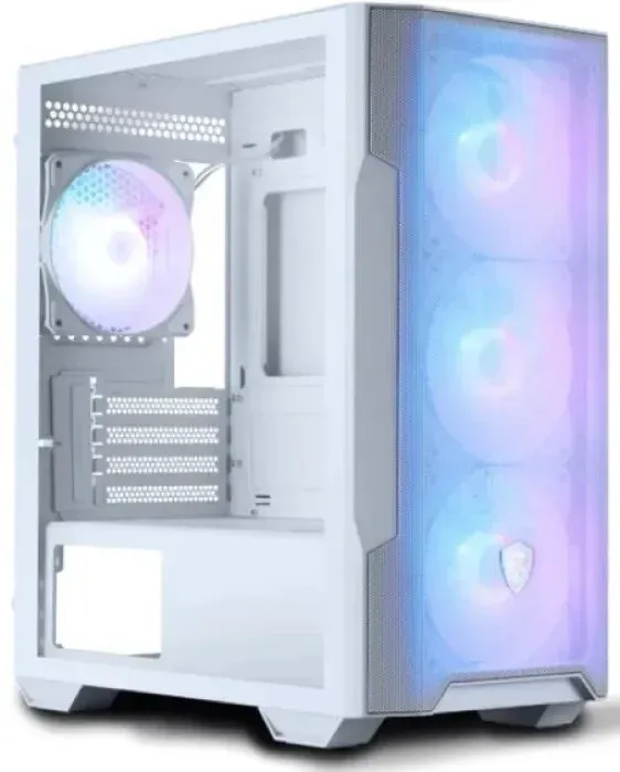 Корпус MSI MAG Forge M100R белый без БП mATX 2x120mm 2xUSB2.0 1xUSB3.0 audio bott PSU - фото 1