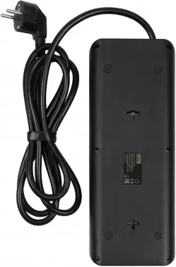 Сетевой фильтр Powercom SP-10 USB2A1СB 1.8м 1.8м 10 розеток черный коробка - фото 8
