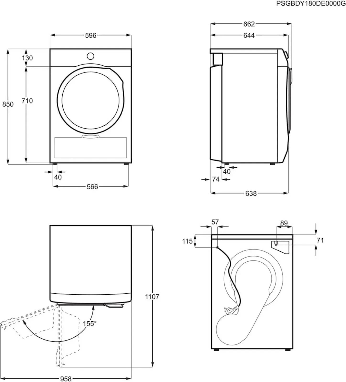 Сушильная машина Electrolux EW8D595MCE пан.англ. кл.энер.:A+++ макс.загр.:9кг белый - фото 4