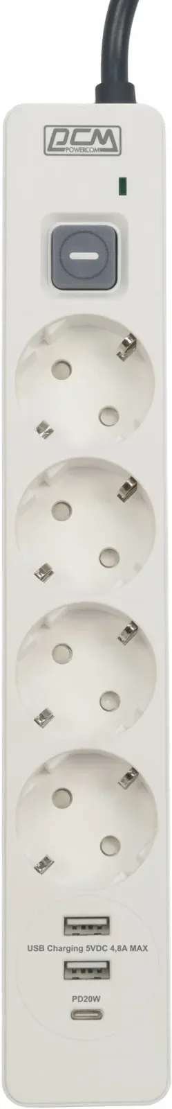 Аксессуары POWERCOM SP-01 USB2A1CW 3,0М белый - фото 3