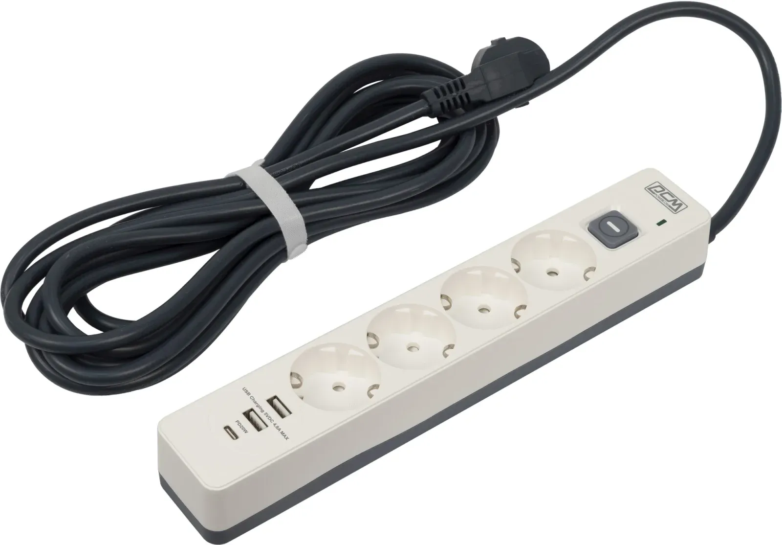 Аксессуары POWERCOM SP-01 USB2A1CW 3,0М белый - фото 4